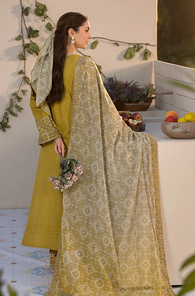 Laam - Winter 3PC Dhanak Embroidered Suit