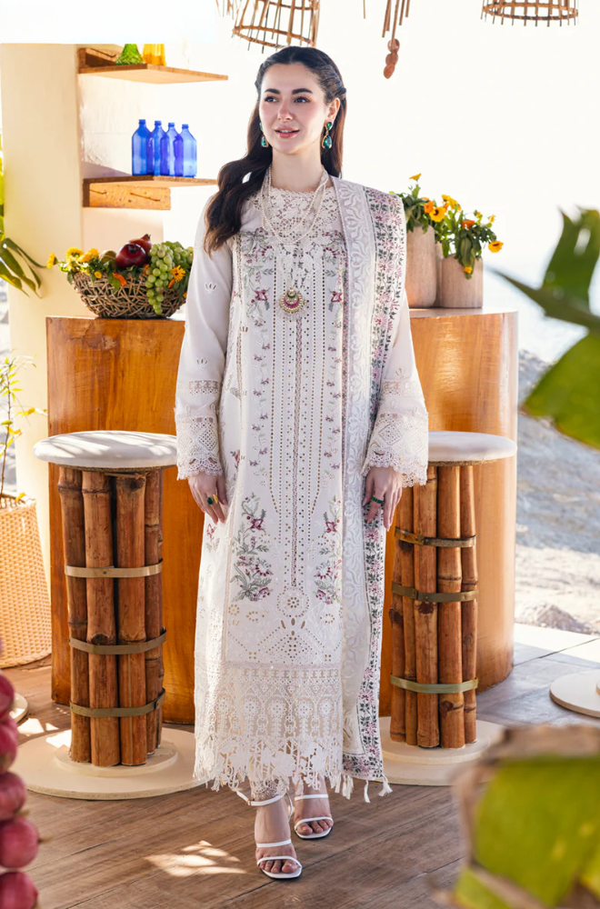 QALAMKAR - 3PC Lawn Embroidered Suit