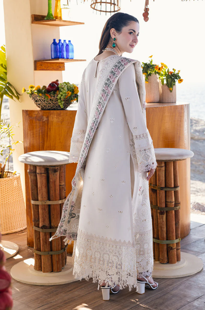 QALAMKAR - 3PC Lawn Embroidered Suit