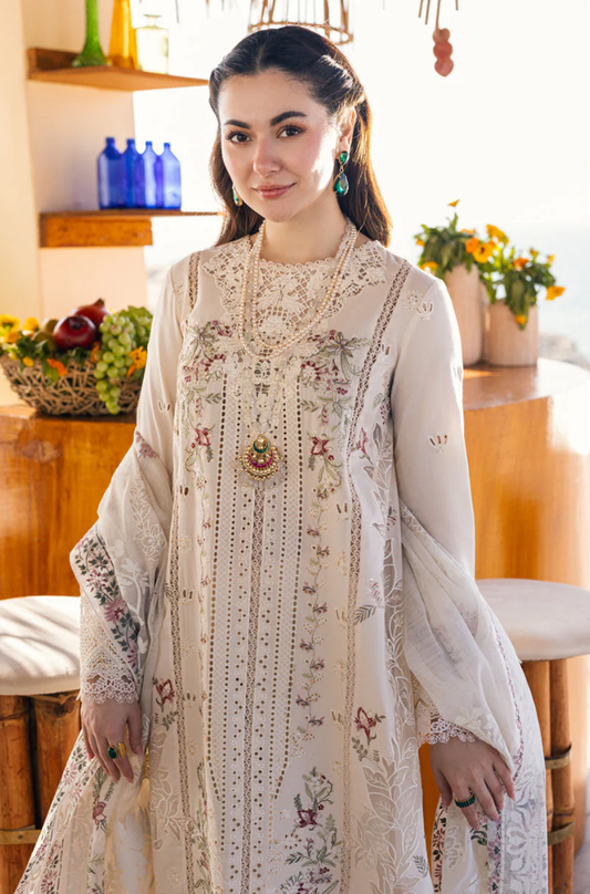 QALAMKAR - 3PC Lawn Embroidered Suit